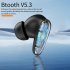 F09 Wireless Earbuds Waterproof In Ear Stereo Earphones With Power Display Charging Case For Cell Phone Computer Laptop Sports blue