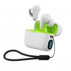 F09 Wireless Earbuds Waterproof In-Ear Stereo Earphones With Power Display Charging Case For Cell Phone Computer Laptop Sports White