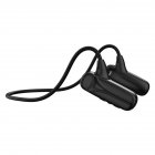 F1 Wireless Bluetooth-compatible Headset Hanging Ear Type Air Bone Conduction Headphone Stereo Waterproof Sports Earphones black