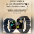 F100 Smart Watch Touch Screen Heart Rate Blood Oxygen Monitoring Sports Bracelet Smartwatch Black Leather
