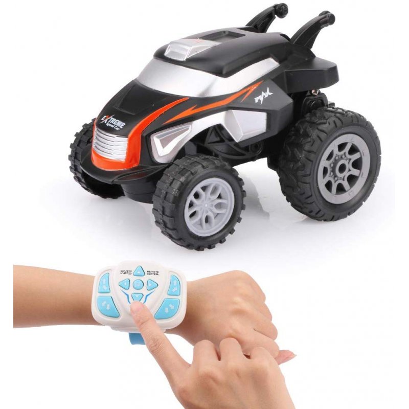 F121 RC Mini Stunt Car 2.4G Electronic Toys 360 Rotation RC Off-road Racing Car Watch Control RC Toy for Kids Orange