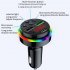 F15 Car Mp3 Player Bluetooth Receiver Hands free Adapter Dual Usb Smart Charging Fm Transmitter Black