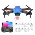 F185 Aerial Photography Drone With Three sided Automatic Obstacle Avoidance Aircraft Hd 4k Pixel Dual lens Remote Control Aircraft Blue Single Lens 2 Batteries