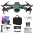 F185 Aerial Photography Drone With Three sided Automatic Obstacle Avoidance Aircraft Hd 4k Pixel Dual lens Remote Control Aircraft Blue Single Lens 2 Batteries