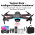 F185 Aerial Photography Drone With Three sided Automatic Obstacle Avoidance Aircraft Hd 4k Pixel Dual lens Remote Control Aircraft Blue Single Lens 2 Batteries