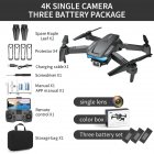 F185 Aerial Photography Drone With Three-sided Automatic Obstacle Avoidance Aircraft Hd 4k Pixel Dual-lens Remote Control Aircraft Black Single Lens 4K 3 Battery