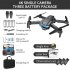 F185 Aerial Photography Drone With Three sided Automatic Obstacle Avoidance Aircraft Hd 4k Pixel Dual lens Remote Control Aircraft Black Single Lens 4K 3 Batter