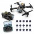 F185 Pro Mini Drone 4k HD Camera 3 Sided Obstacle Avoidance Foldable Quadcopter RC Helicopter Blue 1 Battery