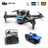 F185 Pro Mini Drone 4k HD Camera 3 Sided Obstacle Avoidance Foldable Quadcopter RC Helicopter Blue 1 Battery