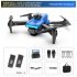 F185 Pro Mini Drone 4k HD Camera 3 Sided Obstacle Avoidance Foldable Quadcopter RC Helicopter Blue 1 Battery