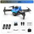F185 Pro Mini Drone 4k HD Camera 3 Sided Obstacle Avoidance Foldable Quadcopter RC Helicopter Blue 1 Battery