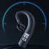 F19 Bluetooth compatible 5 2 Headset Digital Display Noise Reduction Unilateral Hanging Ear Wireless Business Sports Earphone White