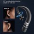 F19 Bluetooth compatible 5 2 Headset Digital Display Noise Reduction Unilateral Hanging Ear Wireless Business Sports Earphone White