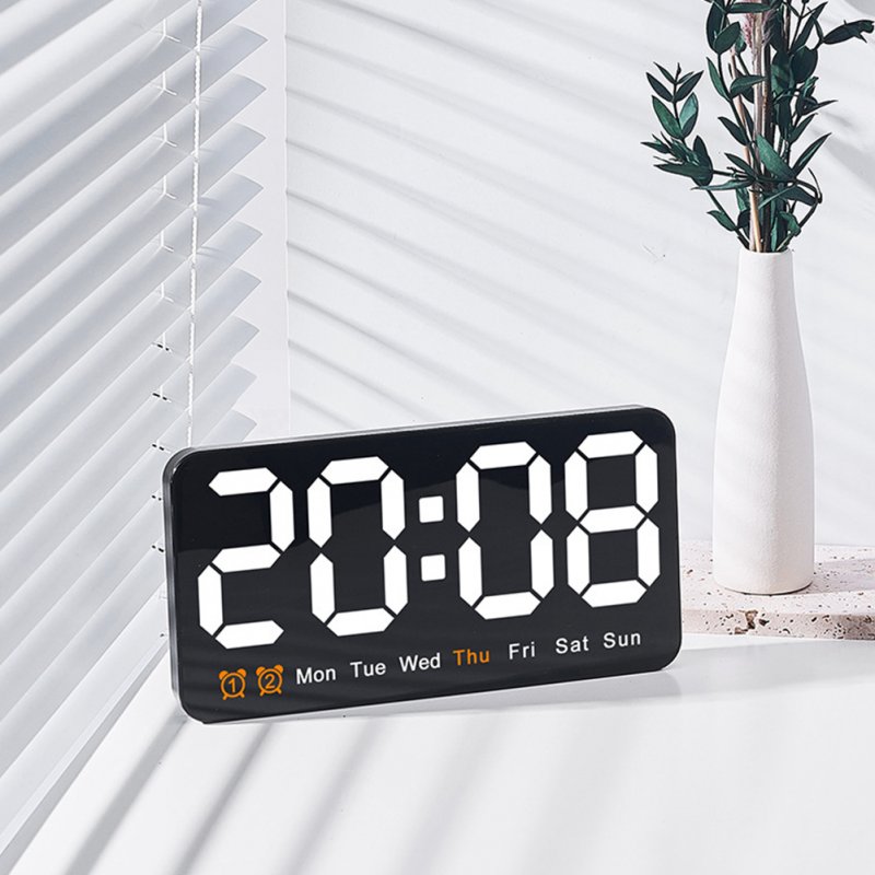 LED Digital Wall Clock With 2 Alarm Large Display Alarm Clock For Living Room Office Classroom Gym Shop Decor 