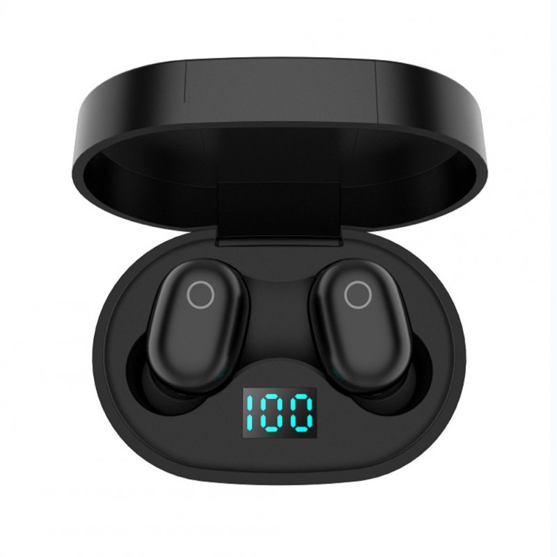 F2 TWS Bluetooth Earphone 5.0 Stereo Sport Headset black