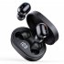 F2 Touch control Tws True Wireless 5 0 Bluetooth compatible Headset Dual In ear Type Digital Display Sports Waterproof Headphones black