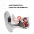 F3 Bone Conduction Bluetooth compatible  5 2  Earphones Outdoor Wireless Sports Business Headphones Hands free Hanging Ear Headset White