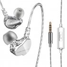 F4 Wired Earphones Heavy Bass Stereo Noise Isolating Wired Earbuds In-Ear Headphones For All 3.5mm Jack Devices 1.2 meters with mic white