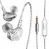 F4 Wired Earphones Heavy Bass Stereo Noise Isolating Wired Earbuds In Ear Headphones For All 3 5mm Jack Devices 1 2 meters with mic white