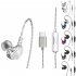 F4 Wired Earphones Heavy Bass Stereo Noise Isolating Wired Earbuds In Ear Headphones For All 3 5mm Jack Devices 1 2 meters with mic blue