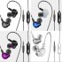 F4 Wired Earphones Heavy Bass Stereo Noise Isolating Wired Earbuds In Ear Headphones For All 3 5mm Jack Devices 1 2 meters with mic blue