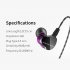 F4 Wired Earphones Heavy Bass Stereo Noise Isolating Wired Earbuds In Ear Headphones For All 3 5mm Jack Devices 1 2 meters with mic blue
