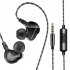 F4 Wired Earphones Heavy Bass Stereo Noise Isolating Wired Earbuds In Ear Headphones For All 3 5mm Jack Devices 1 2 meters with mic blue