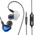 F4 Wired Earphones Heavy Bass Stereo Noise Isolating Wired Earbuds In Ear Headphones For All 3 5mm Jack Devices 1 2 meters with mic blue
