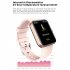 F57l Smart Watch Touch Screen Heart Rate Sleep Monitoring Thermometer Sports Bracelet with Magnetic Charging Cable Pink