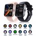 F57l Smart Watch Touch Screen Heart Rate Sleep Monitoring Thermometer Sports Bracelet Black Belt