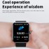 F57l Smart Watch Touch Screen Heart Rate Sleep Monitoring Thermometer Sports Bracelet Milan Black