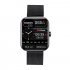 F57l Smart Watch Touch Screen Heart Rate Sleep Monitoring Thermometer Sports Bracelet Milan Black