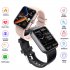 F57l Smart Watch Touch Screen Heart Rate Sleep Monitoring Thermometer Sports Bracelet Milan Black