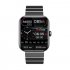 F57l Smart Watch Touch Screen Heart Rate Sleep Monitoring Thermometer Sports Bracelet Milan Black