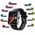 F57l Smart Watch Touch Screen Heart Rate Sleep Monitoring Thermometer Sports Bracelet Milan Black