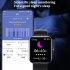 F57l Smart Watch Touch Screen Heart Rate Sleep Monitoring Thermometer Sports Bracelet Milan Black
