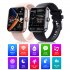 F57l Smart Watch Touch Screen Heart Rate Sleep Monitoring Thermometer Sports Bracelet Milan Black