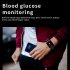 F57l Smart Watch Touch Screen Heart Rate Sleep Monitoring Thermometer Sports Bracelet Milan Black