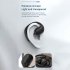 F60 Wireless Earphones Stereo Sound Earbuds With Charging Case Ear Clips Built in Microphone For Sports Work Running Cycling black