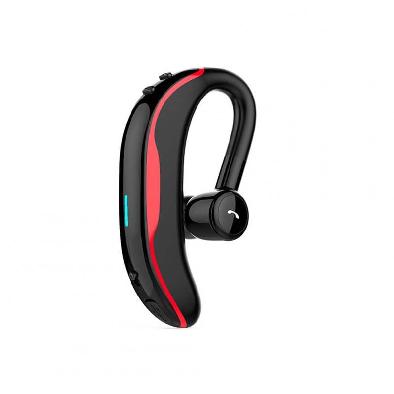 F600 Wireless Bluetooth-compatible Headset Ear Hanging Type Ergonomic Sports Driving Universal Business Earphone black red