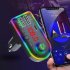 F7 f8 Car Bluetooth Fm Transmitter Hands free Call Mp3 Player Colorful Light Type c Car Charger F7