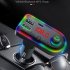 F7 f8 Car Bluetooth Fm Transmitter Hands free Call Mp3 Player Colorful Light Type c Car Charger F7