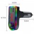 F7 f8 Car Bluetooth Fm Transmitter Hands free Call Mp3 Player Colorful Light Type c Car Charger F7