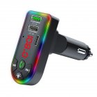 F7/f8 Car Bluetooth Fm Transmitter Hands-free Call Mp3 Player Colorful Light Type-c Car Charger F7