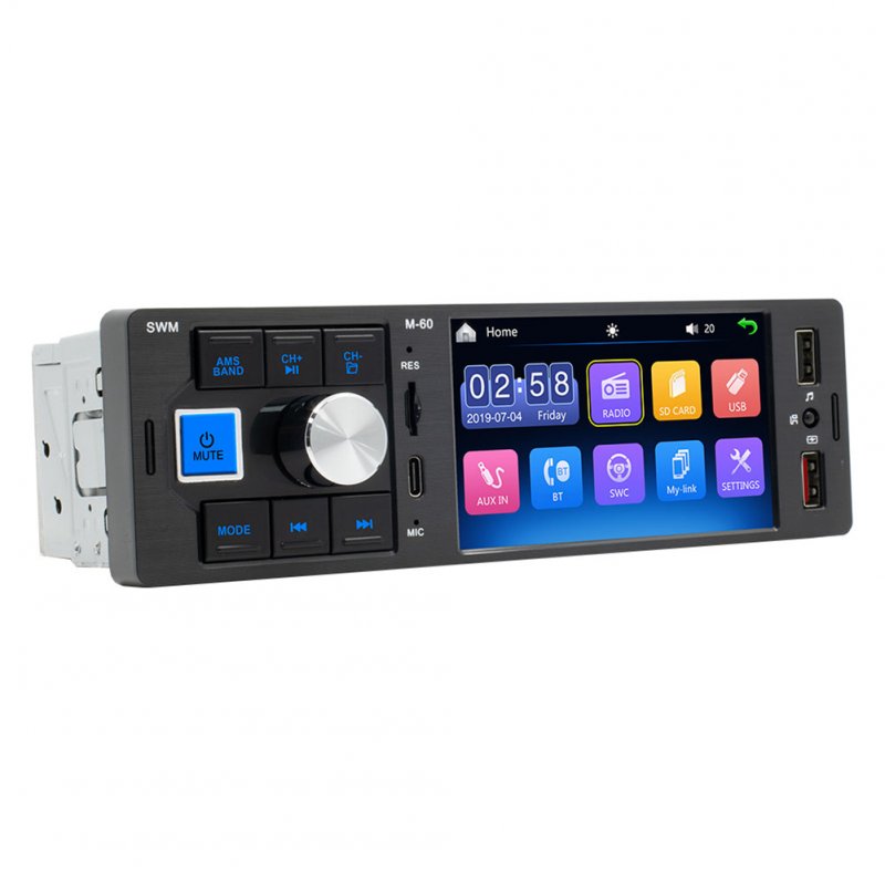 M-60 Touch-screen 4-inch High-definition Dual Usb Car Mp5 Player Bluetooth-compatible Hands-free Fm Audio 