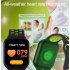 F8 Bluetooth Smart Watch Heart Rate Monitor Calories Fitness Tracker Alarm Clock IP67 Waterproof Sports Smart Bracelet black
