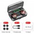 F9 3 Wireless Earbuds Waterproof Noise Canceling Earphones In Ear Stereo Headphones With Charging Case For Sports Gaming black rose gold ring