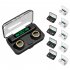 F9 3 Wireless Earbuds Waterproof Noise Canceling Earphones In Ear Stereo Headphones With Charging Case For Sports Gaming black rose gold ring