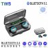 F9 3 Wireless Earbuds Waterproof Noise Canceling Earphones In Ear Stereo Headphones With Charging Case For Sports Gaming black rose gold ring
