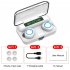 F9 3 Wireless Earbuds Waterproof Noise Canceling Earphones In Ear Stereo Headphones With Charging Case For Sports Gaming black rose gold ring